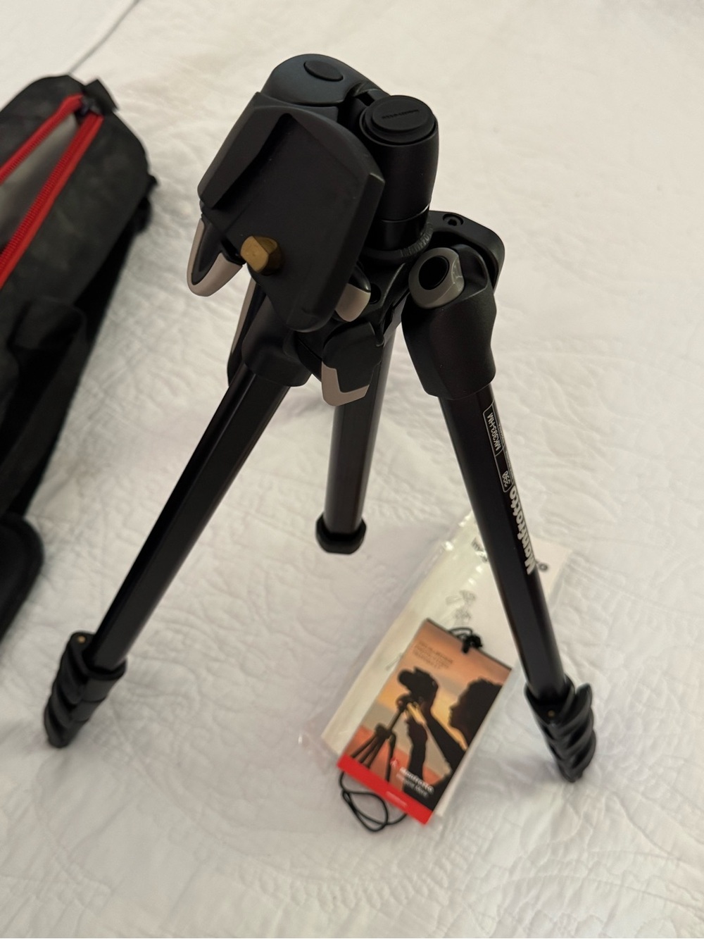 Manfrotto 390 camera tripod, model MK393-HM.